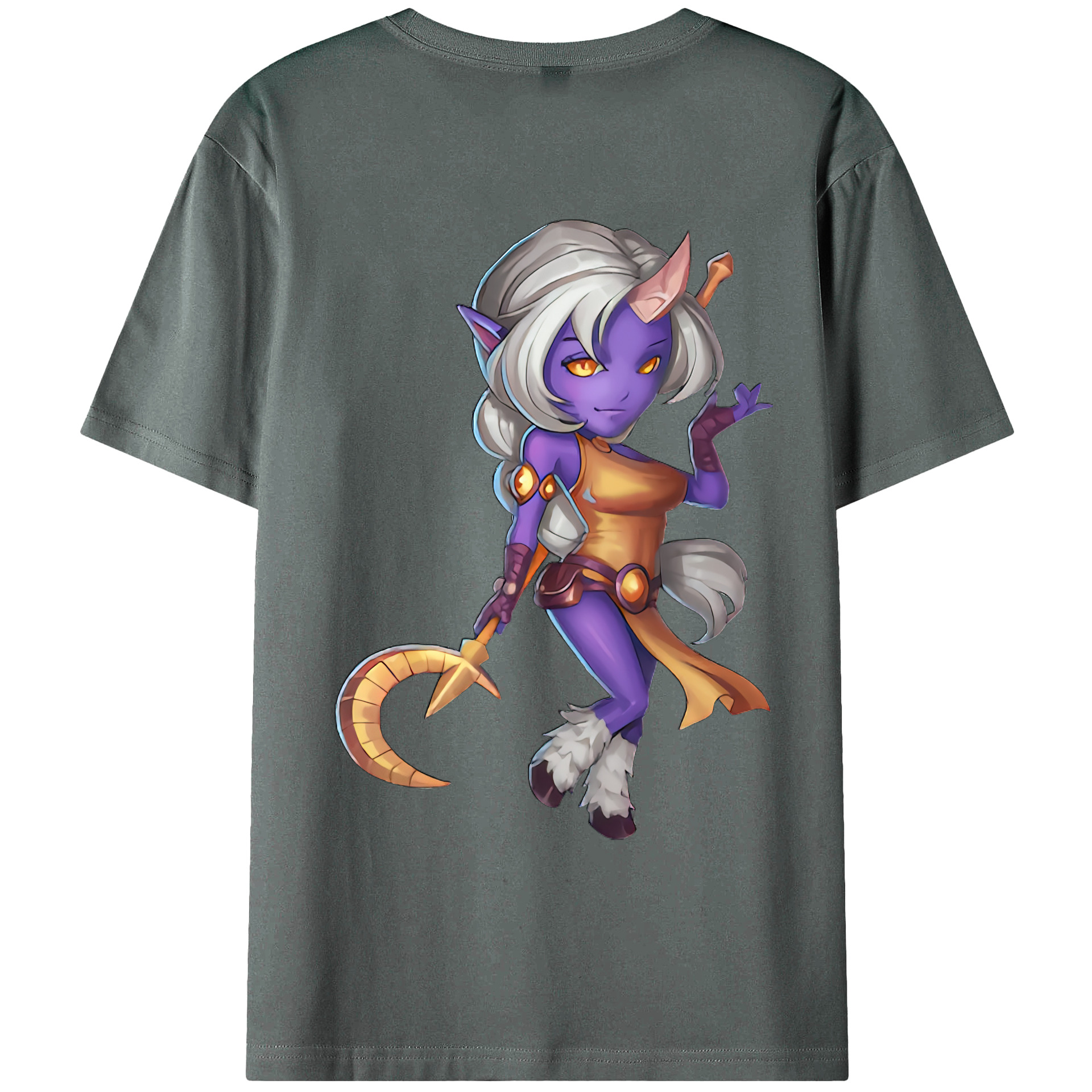 （画像用） リーグ・オブ・レジェンド League of Legends LOL 綿100％ メンズ半袖Tシャツ（バックプリント） 通気性